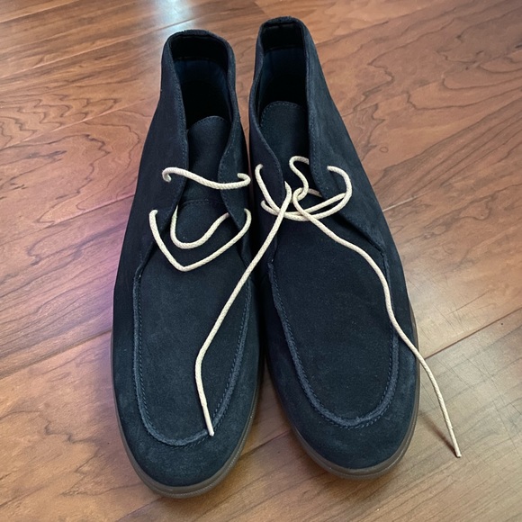 Modern Fiction Diction Suede Mov Navy Chukka Boot Size 12 NEW - Picture 2 of 5